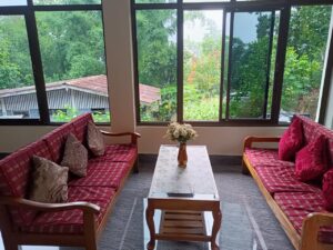 Sarangdu Homestay - Serene Seating Area Amidst Meghalaya's Beauty